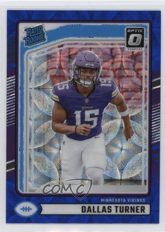 2024 Panini Donruss Rated Rookie Optic Preview Blue Scope Prizm Dallas Turner RC