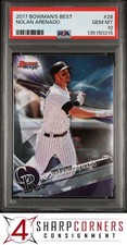 2017 BOWMAN'S BEST #28 NOLAN ARENADO ROCKIES POP 5 PSA 10