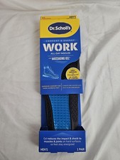 Dr Scholls Insoles Men WORK Massaging Gel Full Shoe Insole Sz 8-14 1 pair 