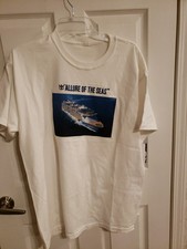 Royal Caribbean Allure of the Seas T-Shirt Size L White Large NWT HD Litho
