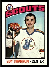 1976-77 Topps Guy Charron #186 - Kansas City Scouts - NM+