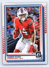 2025 Panini Donruss Optic - James Cook #138 And Jim Kelly Silver Holo Prizms