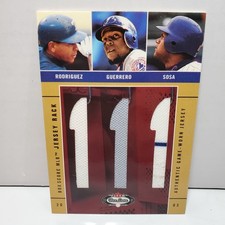2003 Fleer Box Score Jersey Rack Alex Rodriguez Vladimir Guerrero Sammy Sosa