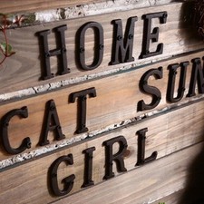 Schmiedeeisen Antik Haustür Nummernschild Plaque DIY Digit Letter