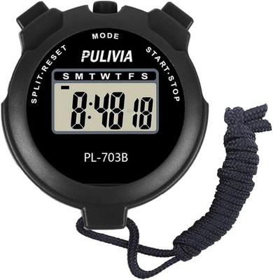 Digital Sport Stopwatch Timer with Round Split Clock, Calendar Alarm, Large Dis...