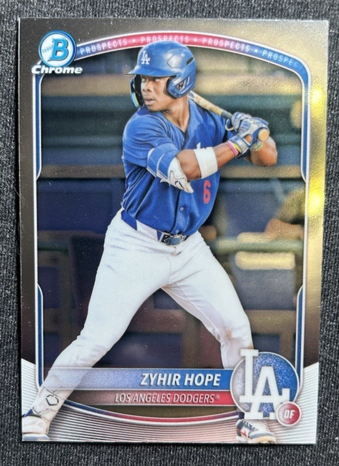 #2025 Bowman #BCP-2 Zyhir Hope Chrome Prospects Los Angeles Dodgers