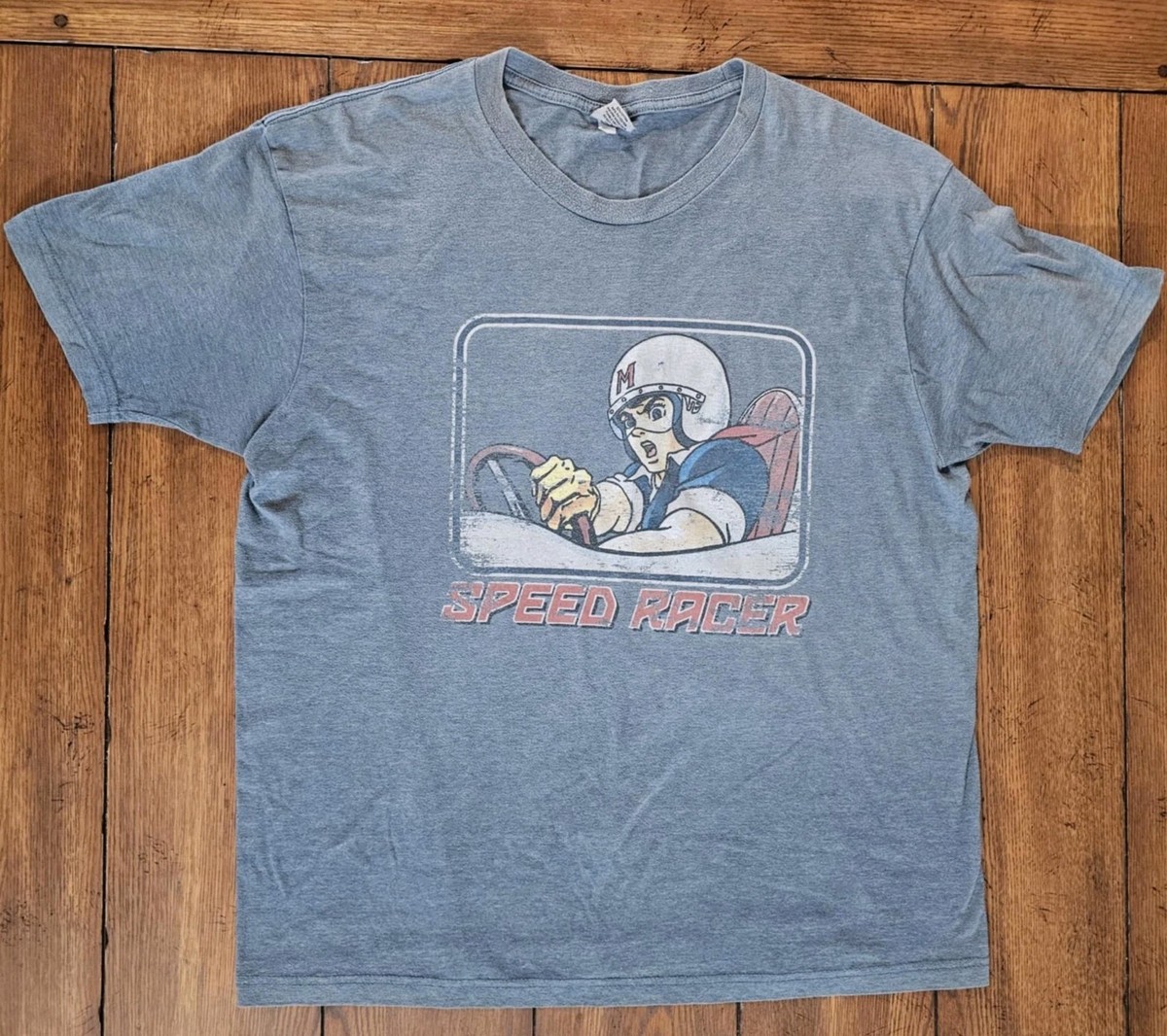 Vintage Mens XL Speedracer T-Shirt Y2K Original Cartoon Anime 90s