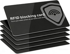 6 Pack RFID Blocking Card, NFC Contactless Credit Card Protector Safe Wallet