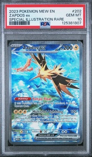 Zapdos ex 202/165 Sv: Scarlet & Violet 151 PSA 10