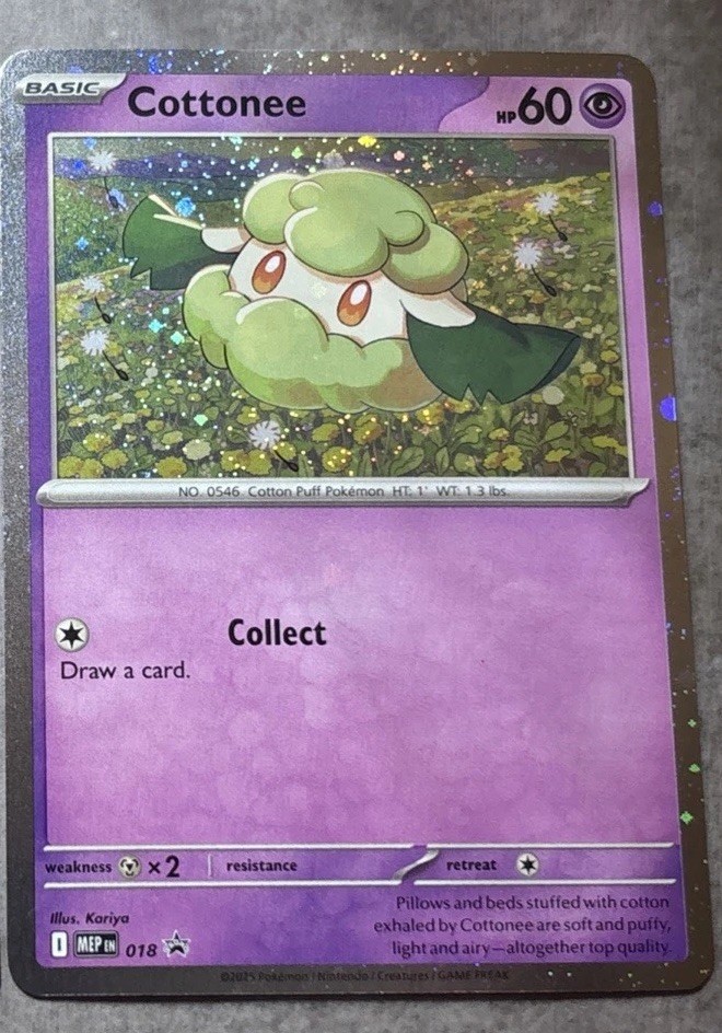 Pokemon TCG Cottonee 018 Black Star Promo Mega Evolution