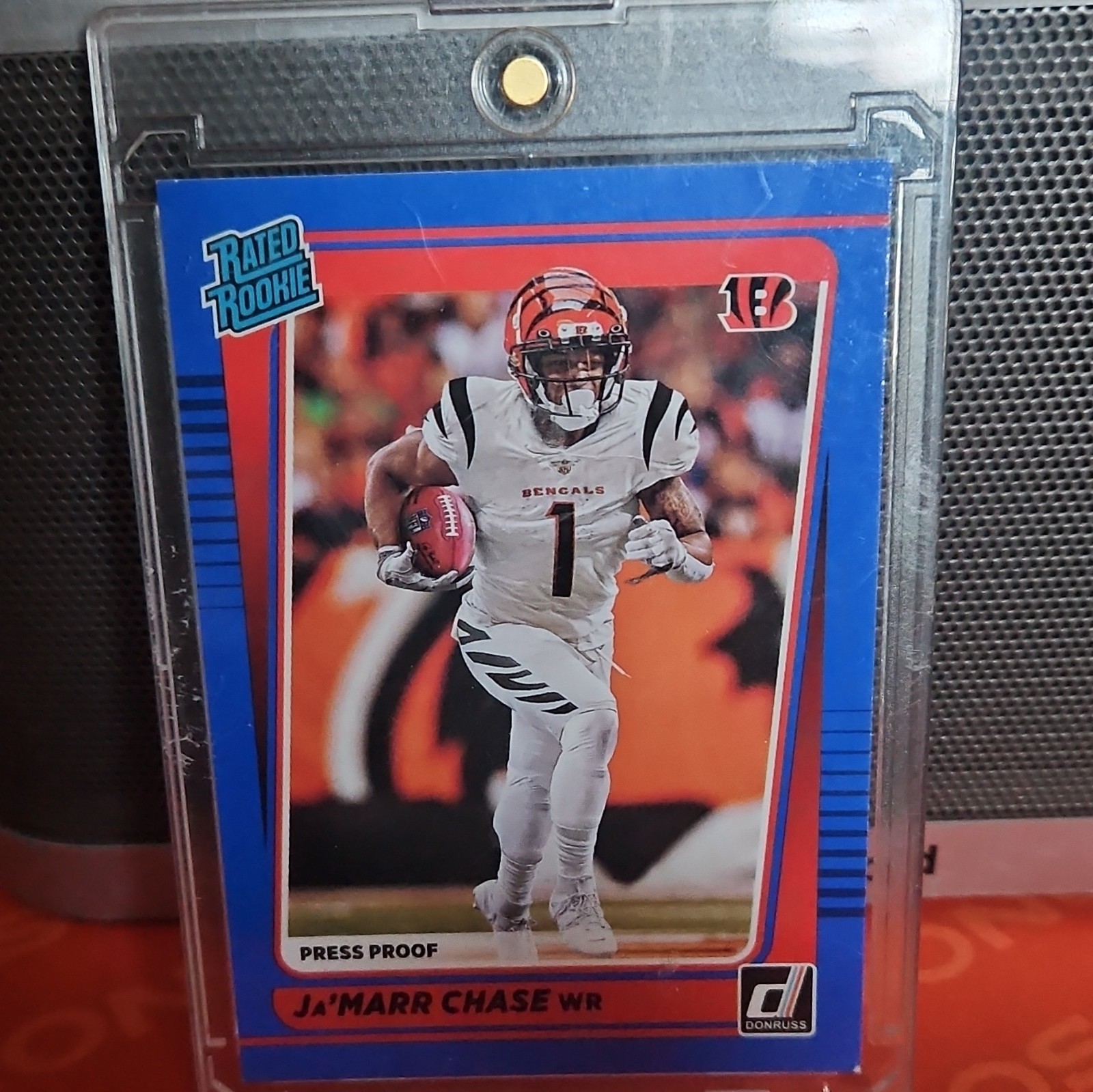 Panini Donruss 2021 Ja'Marr Chase Rated Rookie Press Proof Blue #262 Bengals