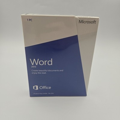 2013 Microsoft Word New Sealed Key Card