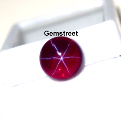 Natural 6.00 Ct Star Red Ruby Cabochon Cut Certified Loose Gemstone for Ring