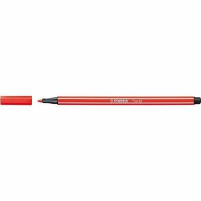 Stabilo Set of 6 Felt Tip Pens Drawing Pen 68 Paste   Medium 1 mm Light Red