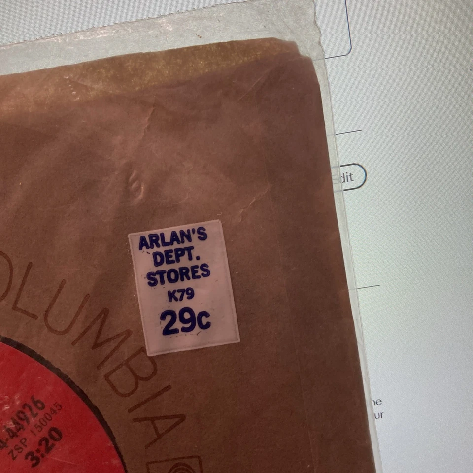 bob dylan sealed 45 rpm lay lady lay/peggy day-fr.1969 mint never played - Image 4 of 4