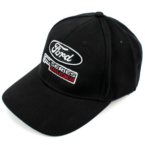 Ford F-Series Trucks Black Cotton Hat With Adjustable Hook & Loop Closure