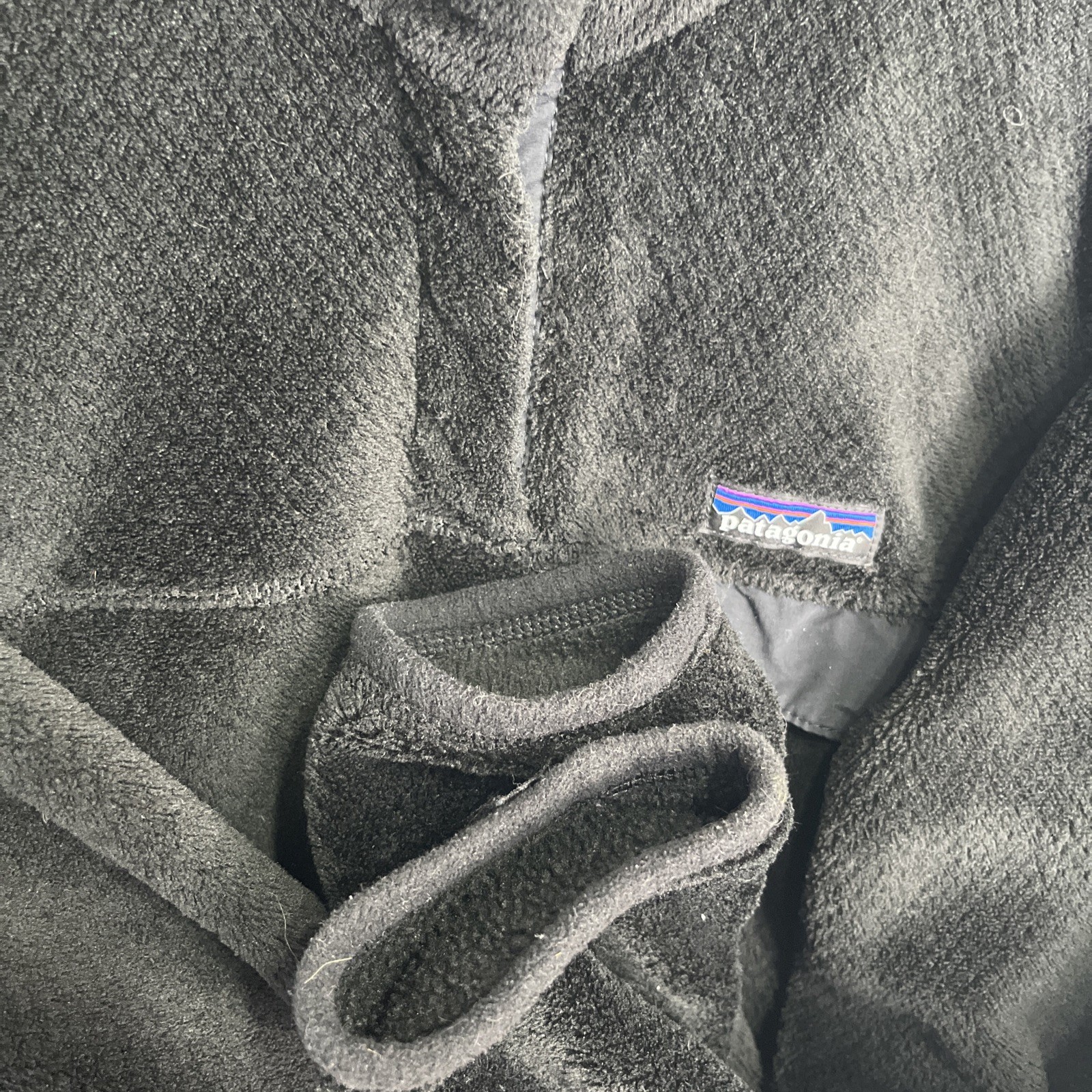 Patagonia Womens L Jacket Black Synchilla Snap T Fleece Pullover Kangaroo Pocket thumbnail 7