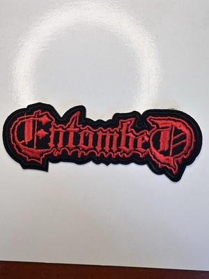 ENTOMBED, BAND RED LOGO, 4X2 INCHES, WOVEN PATCH