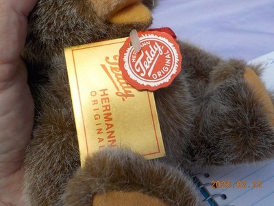 Vintage Hermann Original German Teddy Bear, Jointed open mouth 7