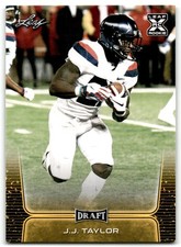 2020 Leaf Draft gold J.J. Taylor Rookie Arizona Wildcats #34