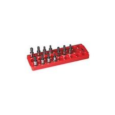 HANSEN 50000 Socket Bit Tray,Red,Plastic 5NLN2