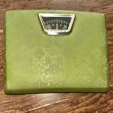 Vintage 60s 70s Avocado Green Borg Bathroom Scale Working Great Condition