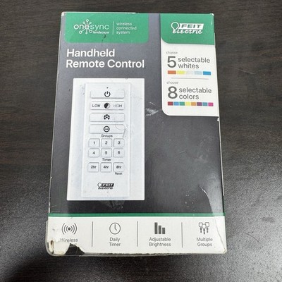Handheld Remote Control, Wirelessly Sync Lights, Feit Electric 72873 OneSync