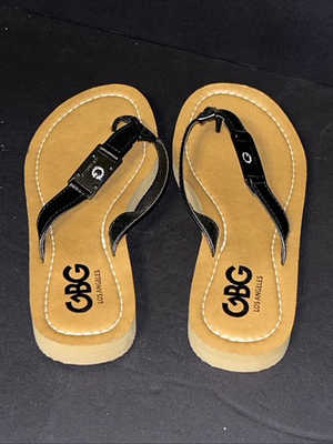 #ad GBG Los Angeles Brown Tan Flip Flop Sandals Women#x27;s Size 5M $3.89