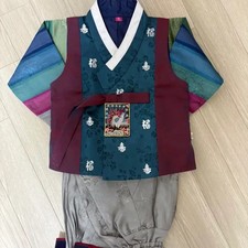 Children's Boys Hanbok Set with Vest - Size 5