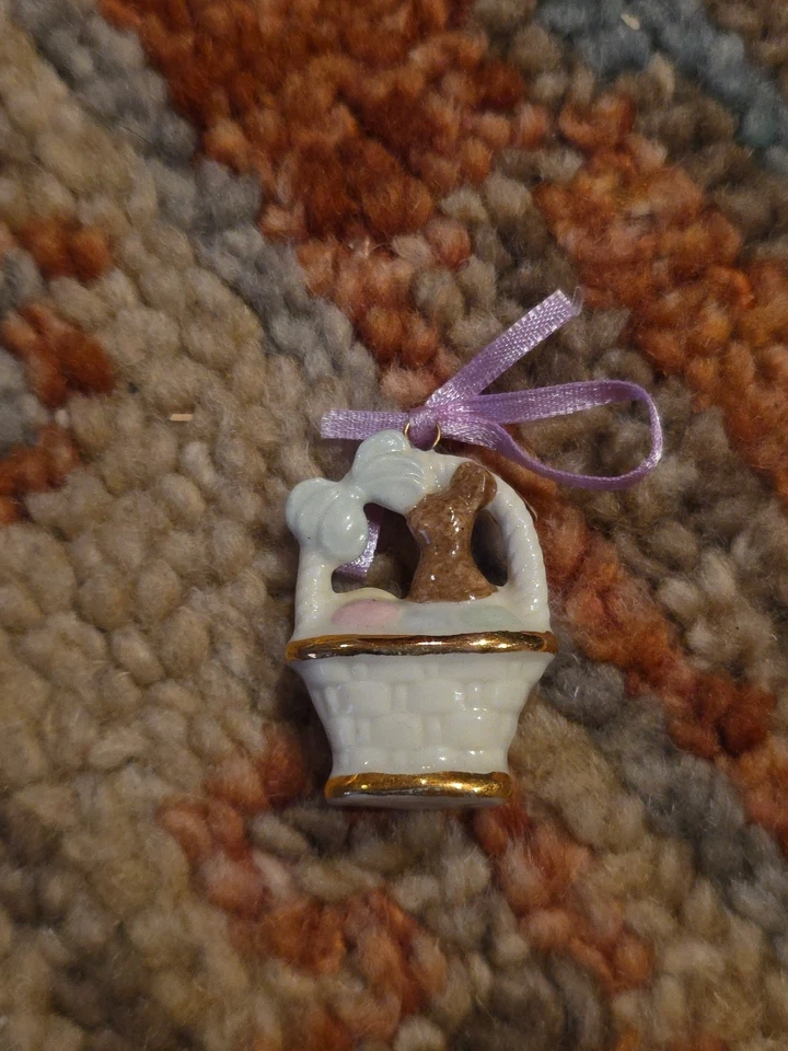 LENOX EASTER 6 Miniature Tree Ornaments Set. Easter eggs, bunnies Lot Set - Image 4 of 4