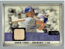 Robin Yount 2008 SP Legendary Cuts Legendary Memorabilia 17/50 HOF Game Used Bat