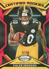 2025 Certified Football Card Certified Rookies Mirror Red #17 Kaleb Johnson /99