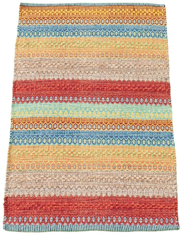 Traditional Vintage Hand Woven Carpet 2'0" x 3'0" Wool Kilim Area Rug - Image 3 of 4