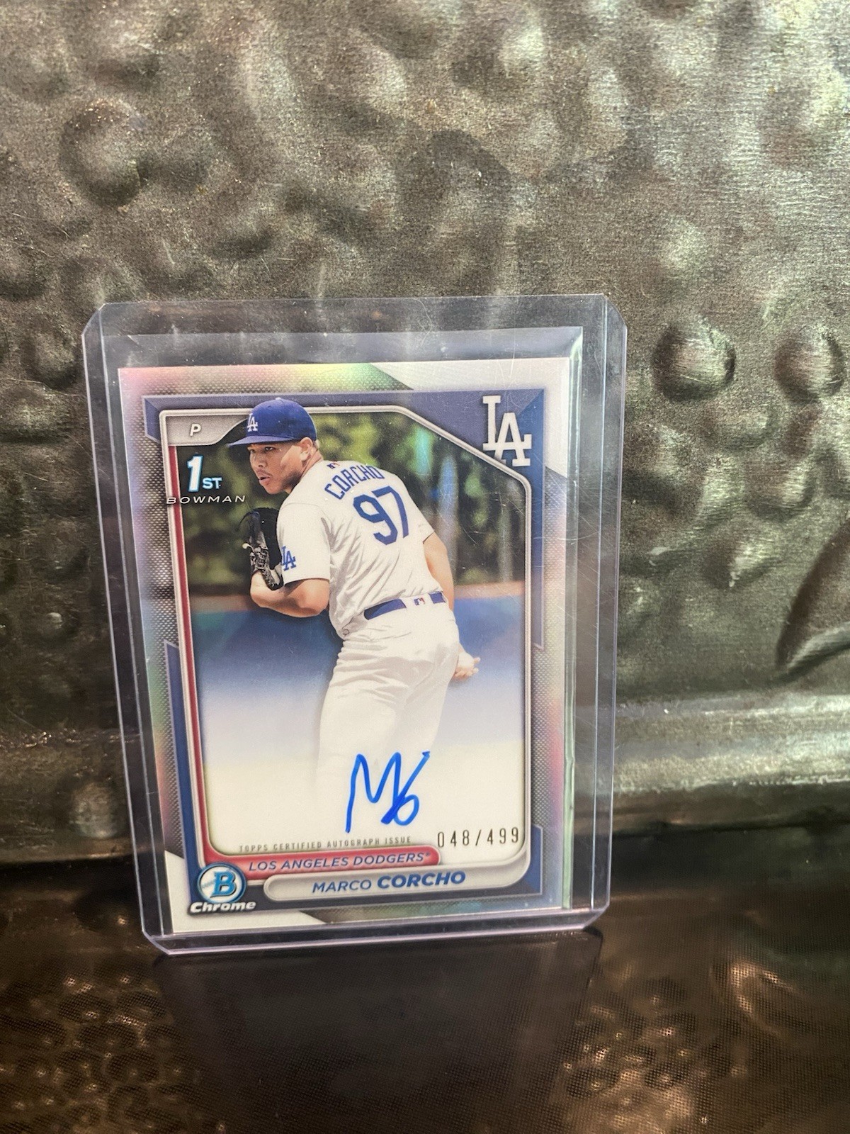 2024 Bowman Chrome Marco Corcho 1st Refractor Autograph 48/499 - Dodgers