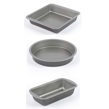 Salter Essentials Ovenware Set of 3 Durable Non-Stick PFOA-Free Dishwasher Safe