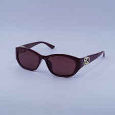 New Gucci GG1826SK 003 Shiny Burgundy/Burgundy 57-16-140 Sunglasses