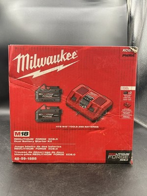 NEW Milwaukee M18 48-59-1888 Forge Kit 8AH Batteries Dual Rapid Charger  AH