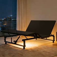 Queen Size Adjustable Bed Frame Bed Base with Head Foot Incline USB Ports Remote