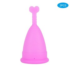 Copa menstrual de silicona púrpura S 2 piezas mujer higiene femenina hombre WT