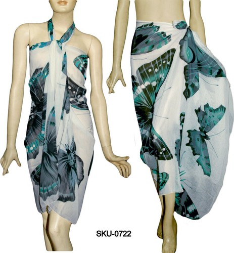 Écharpe Serviette De Plage Pareo Sarong - Gris Clair - Taille XXL (180x114 Cm) - Neuf Avec étiquettes