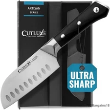 Cutluxe Santoku Knife – 5" Chopping Knife, Vegetable Knife –