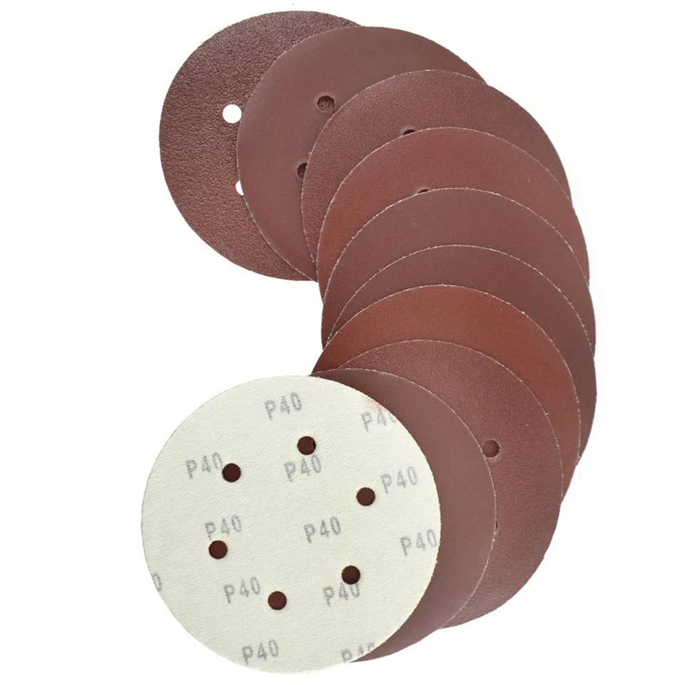 AB TOOLS 150mm Hook/Loop Sanding Abrasive Discs Orbital DA Palm Sander Round Sanding Pads
