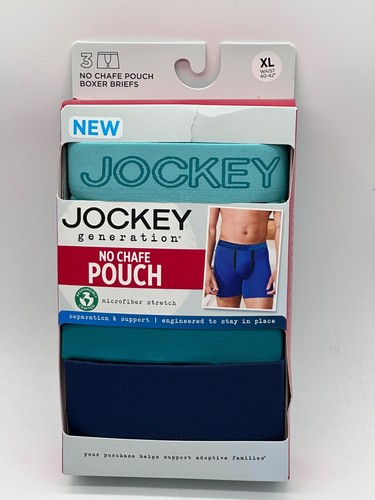 NEW 3 PACK JOCKEY MENS BOXER BRIEFS MICROFIBER STRETCH M/L/XL NO CHAFE POUCH - Picture 16 of 17