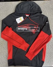 NWT Nike NFL New England Patriots Sweatshirt Black Pullover Hoodie Mens S