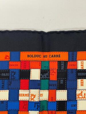 HERMES カレ90 BOLDUC AU CARRE HERMES Carre 90 Multicolor Bolduc au Carré Silk 100% from