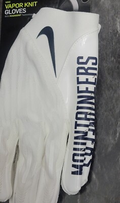 Nike Vapor Knit West Virginia Mountaineers PE Football Gloves Sz