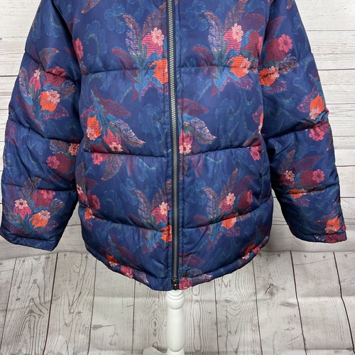 Sundance Womens Kimmy Puffer Coat Size PXL Blue Floral - Picture 3 of 9