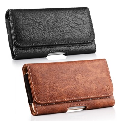 Horizontal Large Leather Pouch Phone Case for iPhone 13/12 Pro Max Galaxy S20+
