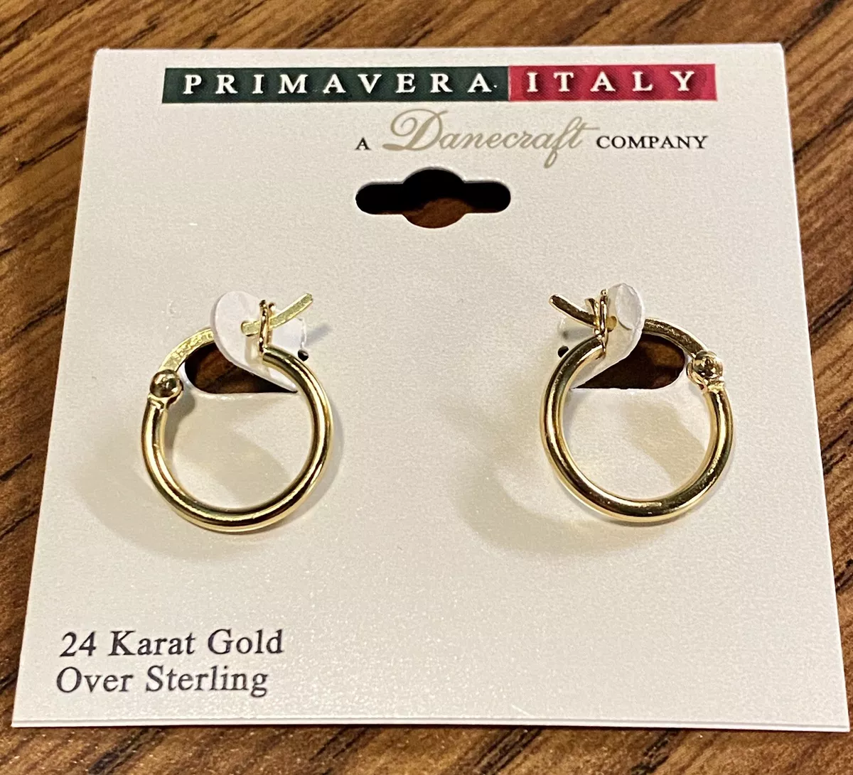 24 karat gold earrings hoops deals