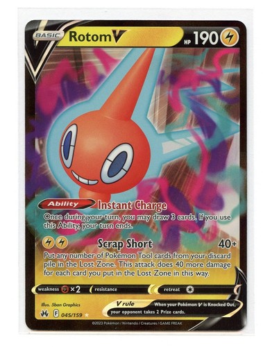 CGC Gem Mint 10 Rotom V 045/159 Pokémon Crown Zenith | eBay